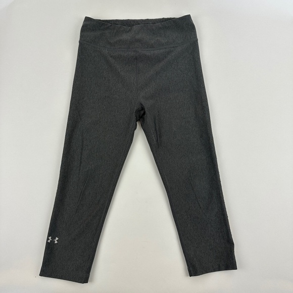 Under Armour Leggings Womens Gray Crop Length - Picture 1 of 9